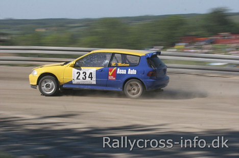 Rasmus Nielsen i Honda Civic.
(Foto: rallycross-info.dk)